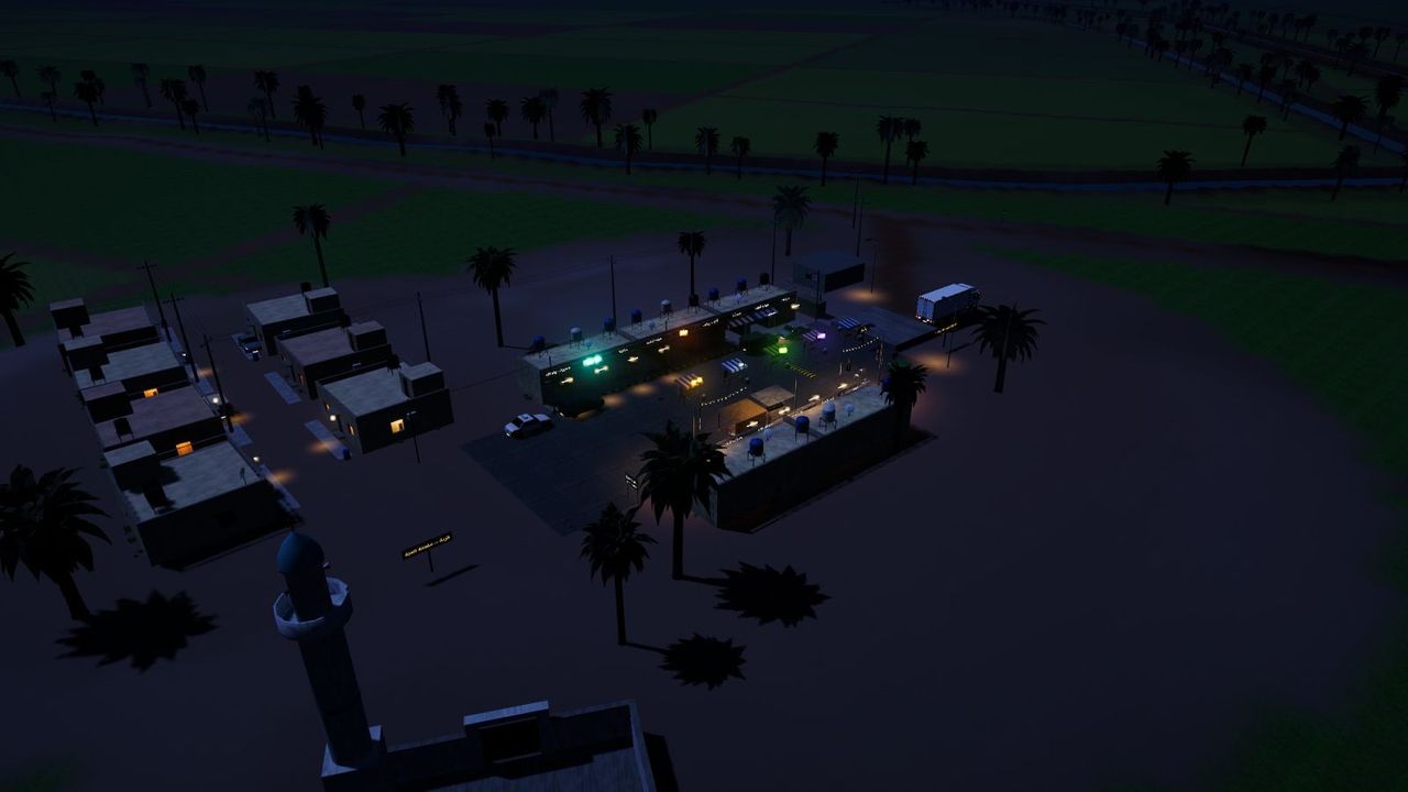 The village from above at night